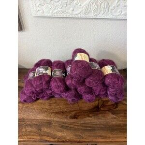 Lot Of 19 Amora Giovanni fluffy luxury yarn acrylic  Purple Night Shade Vintage
